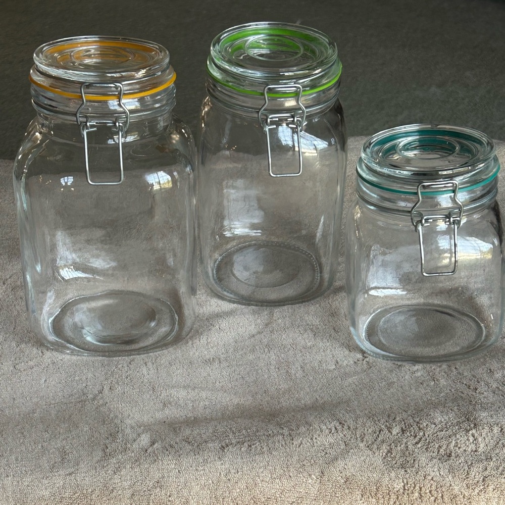 Swing Top Fido Glass Jar Set (3-Piece)
